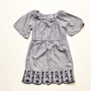 Old Navy stripe soft eyelet hem dress EUC XS(5T)